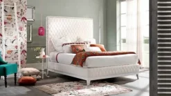 Md work Letto classico Letto matrimoniale ginestra 50 luxury made in italy con uno sconto esclusivo- Letti