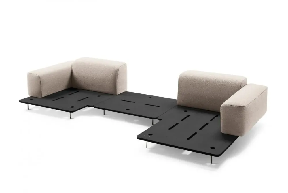 Letto con penisola Limitless in Tessuto a 4388€^Felis Discount