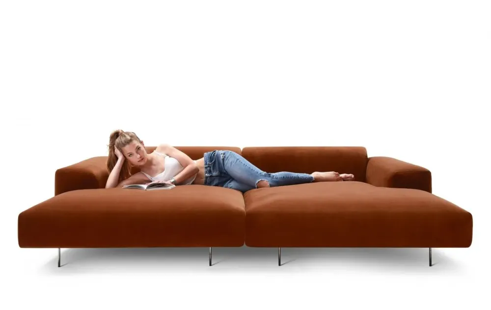 Letto con penisola Limitless in Tessuto a 4388€^Felis Discount