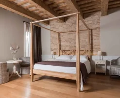 Letto Country- chic in teak massello di scontato del 22%^Outlet Etnico Outlet