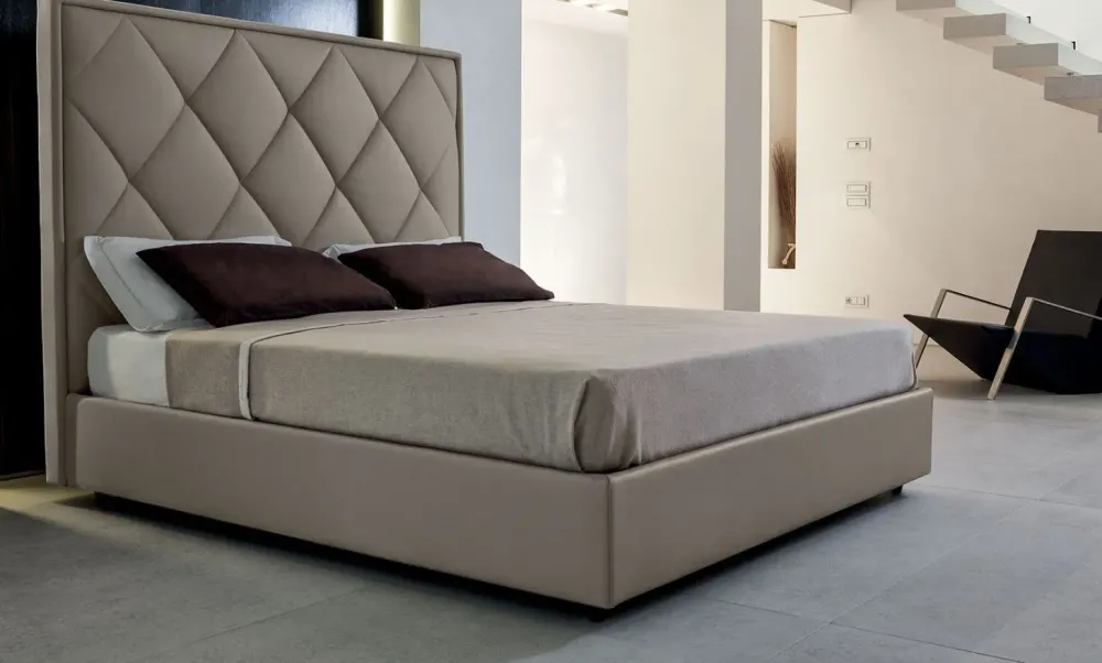 Md work Letto design con contenitore Letto in pelle con contenitore a prezzo scontato- Letti