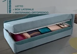Letto design con contenitore Maya   a prezzo ribassato^Twils Discount