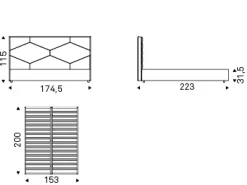 Letto design con giroletto Edward Cattelan a prezzo scontato^Cattelan Italia Online