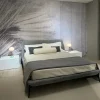 NovaMobili Letto design con giroletto Velvet a prezzo ribassato- Letti