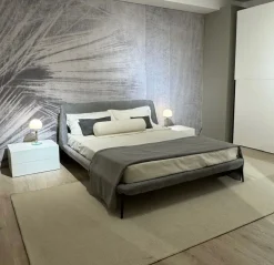 NovaMobili Letto design con giroletto Velvet a prezzo ribassato- Letti