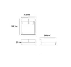 Outlet Letto design Letto con materasso 3metri x 3 metri maxi king con uno sconto del 43% Letti