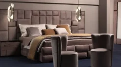 Letto design Luxury nabuk maxi    con uno sconto esclusivo^Md work Sale
