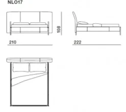 Molteni & C Letto design Nick con uno sconto del 50%- Letti