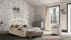 New Letto imbottito con contenitore Dama a prezzo scontato Letti