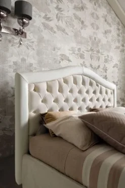 New Letto imbottito con contenitore Dama a prezzo scontato Letti