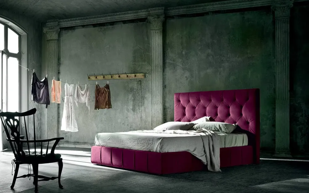 Letto imbottito con contenitore Hamilton a prezzo scontato^Felis Online