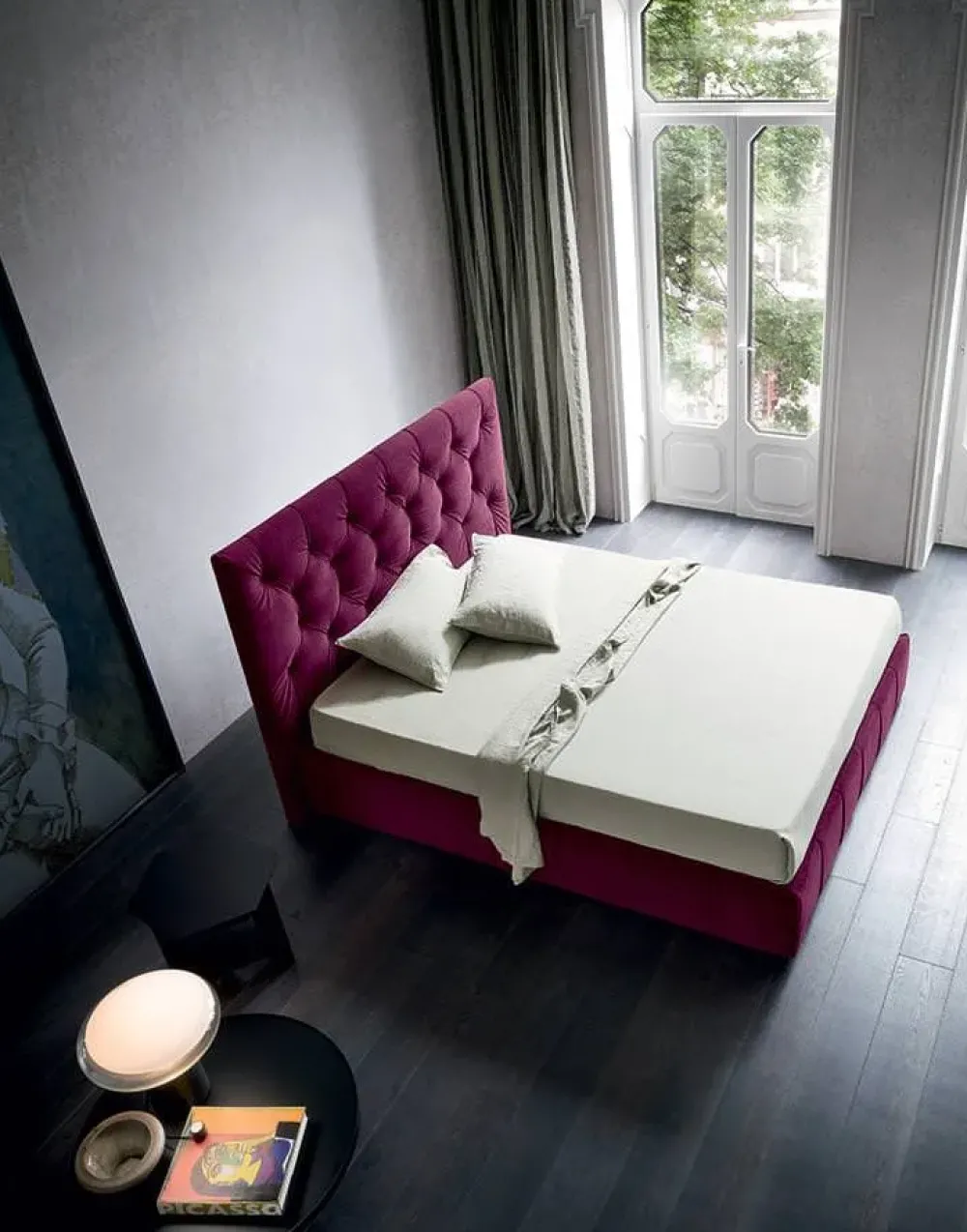 Letto imbottito con contenitore Hamilton a prezzo scontato^Felis Online