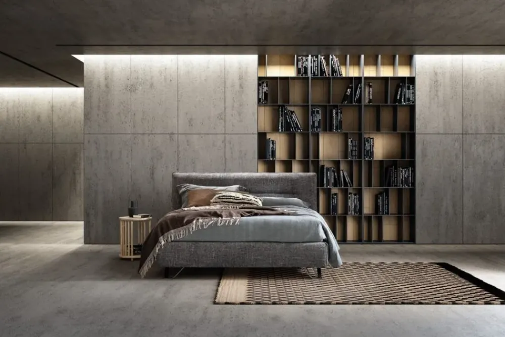 Outlet Letto imbottito con contenitore Charlie a prezzo ribassato Letti