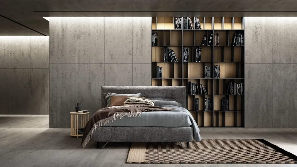 Outlet Letto imbottito con contenitore Charlie a prezzo ribassato Letti