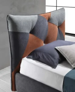 Letto imbottito con contenitore Spring  a prezzo ribassato^Artigianale Outlet