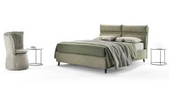 Letto imbottito con contenitore Linus a prezzo scontato Letti