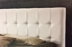 Letto imbottito con contenitore Domino - matrimoniale  a prezzo ribassato^Artigianale Hot