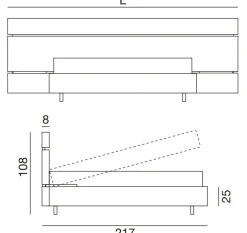 Letto imbottito con contenitore Infinito  a prezzo ribassato^Twils Online