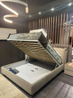 Bside Letto imbottito con contenitore Fun double compact  a prezzo ribassato- Letti