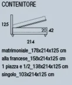 Youdecor Letto imbottito con contenitore Argentum  a prezzo scontato- Letti