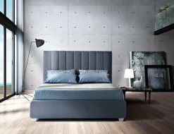 Artigiana letti Letto imbottito con contenitore Navajo alto a prezzo ribassato- Letti