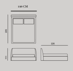 Md work Letto imbottito con contenitore Letto moderno news 2020   a prezzo ribassato- Letti