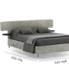 New Letto imbottito con contenitore Berge'  a prezzo scontato Letti