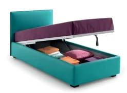 Samoa Letto imbottito con contenitore Piping a prezzo ribassato- Letti