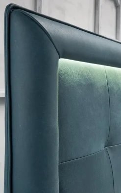 Letto imbottito con contenitore Letto pelle led italia  a prezzo ribassato^Md work Discount