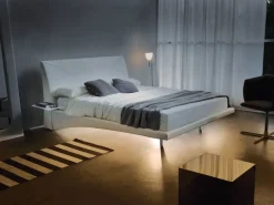 Md work Letto imbottito con gambe Letto maxi con led180 x 200 luxury   a prezzo scontato- Letti