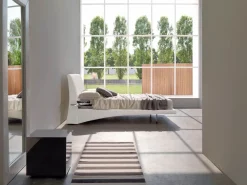 Md work Letto imbottito con gambe Letto maxi con led180 x 200 luxury   a prezzo scontato- Letti