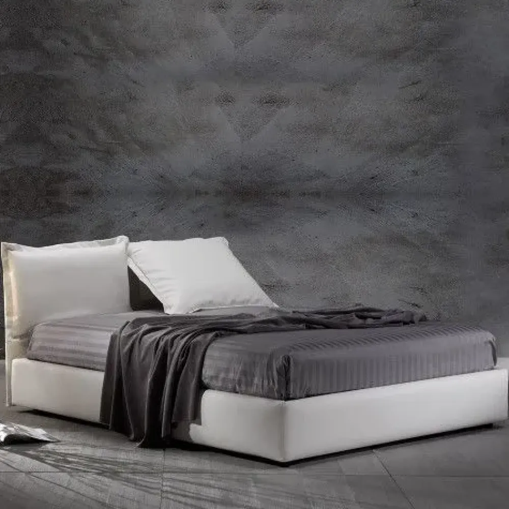 Letto imbottito con gambe Break a prezzo ribassato^Excò