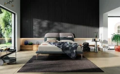 Novaluna Letto imbottito con gambe Thaiti a prezzo scontato- Letti