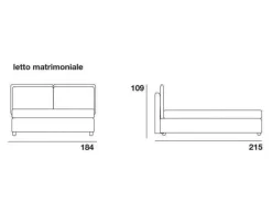 Clearance Letto imbottito con gambe Pegaso a prezzo ribassato Letti