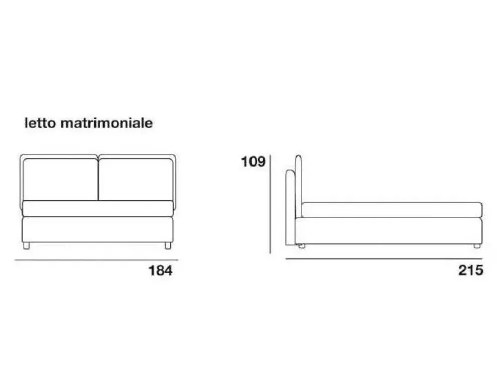 Clearance Letto imbottito con gambe Pegaso a prezzo ribassato Letti