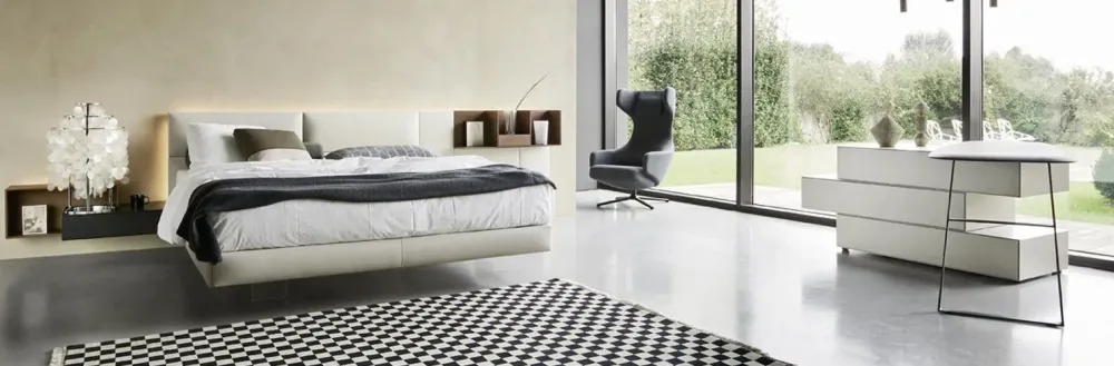 Sangiacomo Letto imbottito con giroletto Ecletto a prezzo scontato- Letti