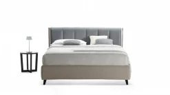 Rosini Letto imbottito con giroletto Dionisio cover mood  a prezzo scontato- Letti