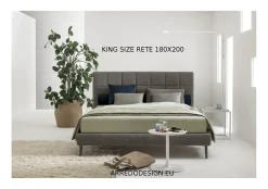 Hot Letto imbottito con giroletto Victor trapuntato a prezzo ribassato Letti