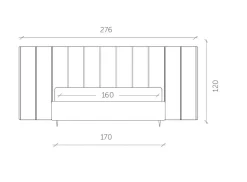 Discount Letto imbottito con giroletto Letto xxl maxi in technonabuk a prezzo ribassato Letti