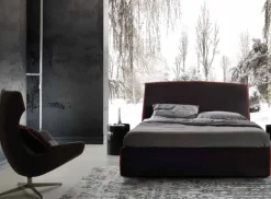 Letto imbottito con giroletto Selene king size   a prezzo scontato Letti