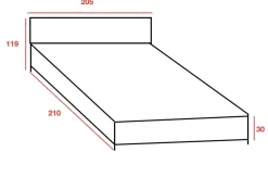 Letto imbottito con giroletto Selene king size   a prezzo scontato Letti