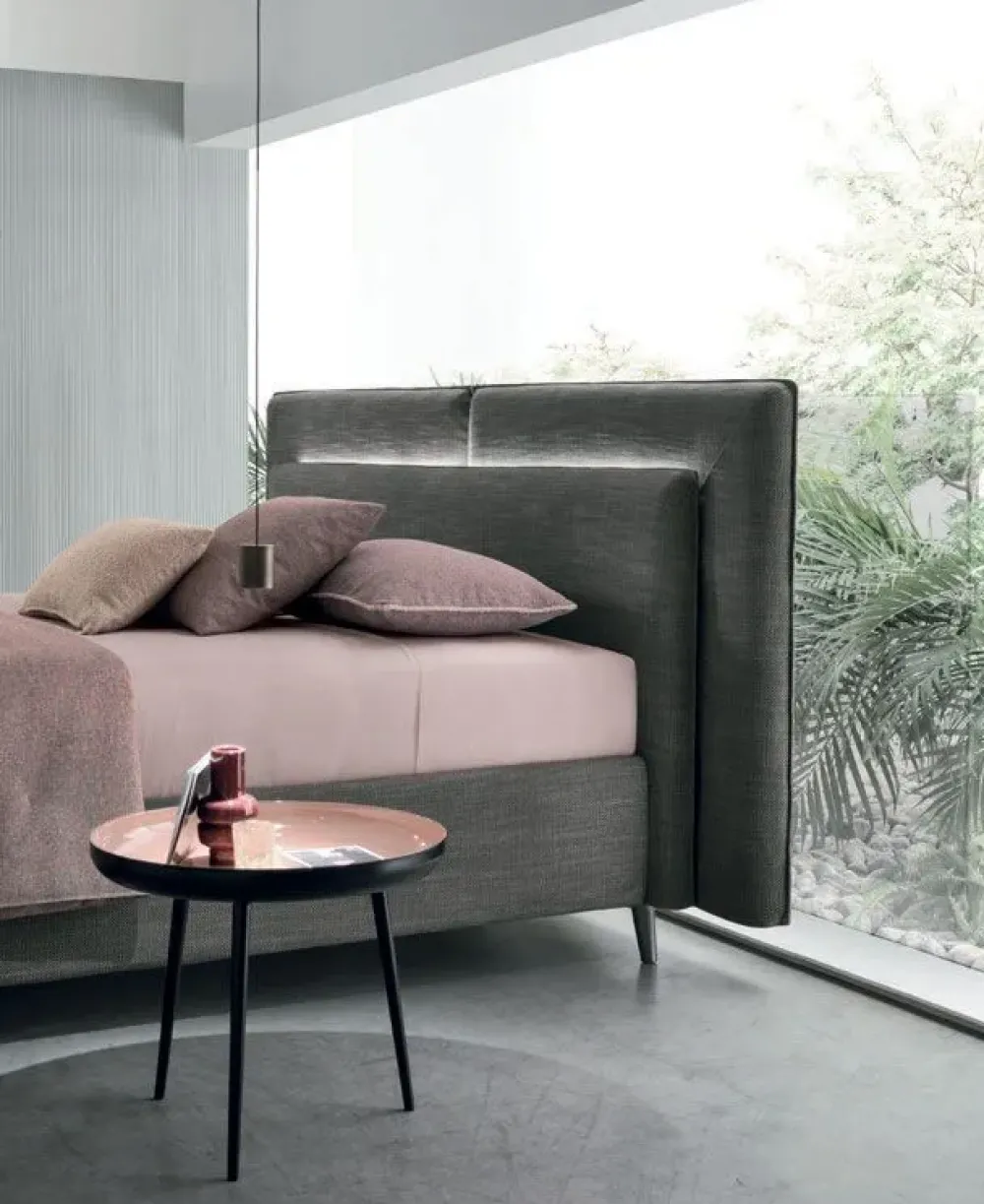 Online Letto imbottito con giroletto Monroe a prezzo ribassato Letti