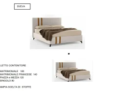 Letto imbottito modello Box bed di scontato 47%^Gienne New