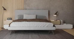 Outlet Letto imbottito modello Kudo di scontato 40% Letti