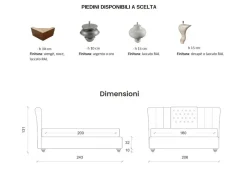 Online Letto imbottito modello Letto veneziano luxury italia pelle  di scontato 45% Letti