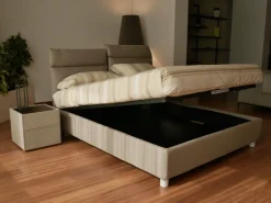 Oggioni Letto imbottito modello Plio di scontato 7%- Letti