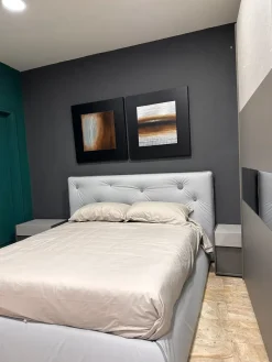 Letto imbottito modello Roger di scontato 50%^Giessegi Hot