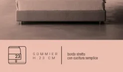 Biba Salotti Letto imbottito modello Teo * di scontato 30%- Letti