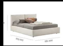 V&nice Letto imbottito modello Vega duo slim di scontato 32%- Letti