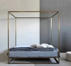 Letto in ferro battuto a baldacchino Letto baldacchino lucury bronzo vari colori  a prezzo ribassato^Md work